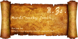 Muránszky Zsolt névjegykártya